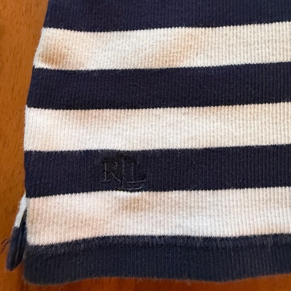 Lauren Ralph Lauren Striped Long Sleeve Top - Navy Blue sand White - Picture 11 of 16